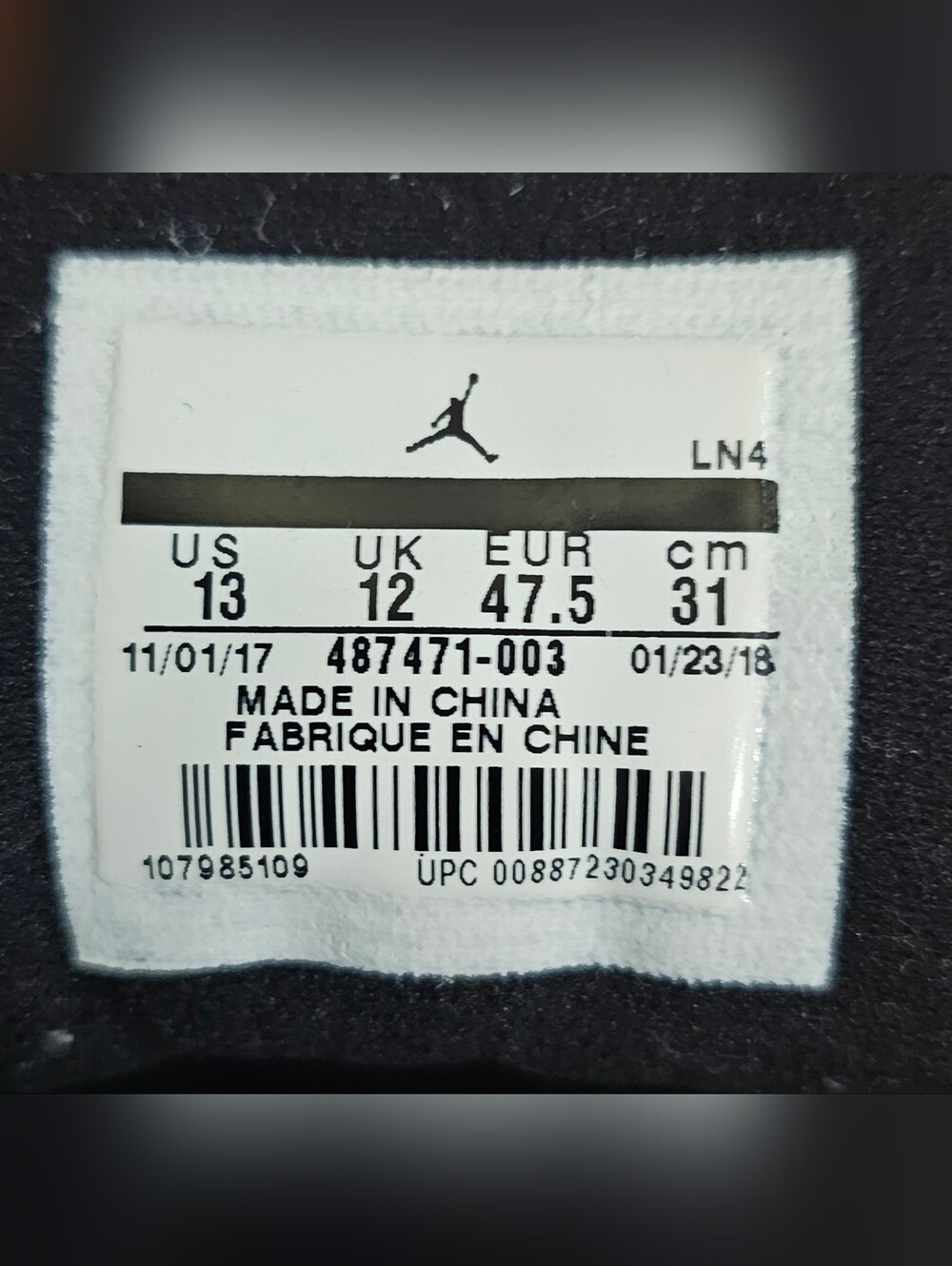 Air Jordan 14 Retro "Last Shot" (2018) Mens Size 13 Black & Red Basketball - Picture 2 of 7